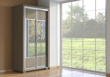 Шкаф-купе 2-х дверный зеркальный Orma Soft Ткань