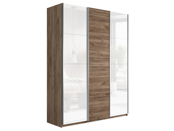 Шкаф-купе Прайм Люкс з-х дверный (ЛДСП, стекло 2шт)