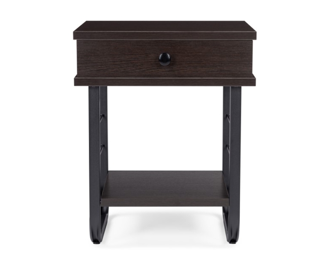 Прикроватная тумба Малгома черная/ венге (Арт.511607)