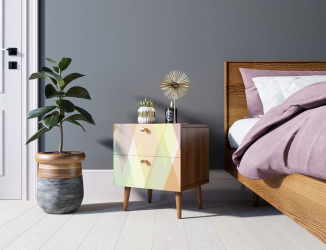 Тумбочка Berber с двумя ящиками 16 принт (Арт BB03/Print_16)