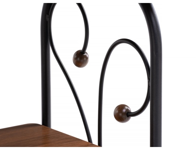 Прикроватная тумба Клео 2 черная/орех (Арт.446217)