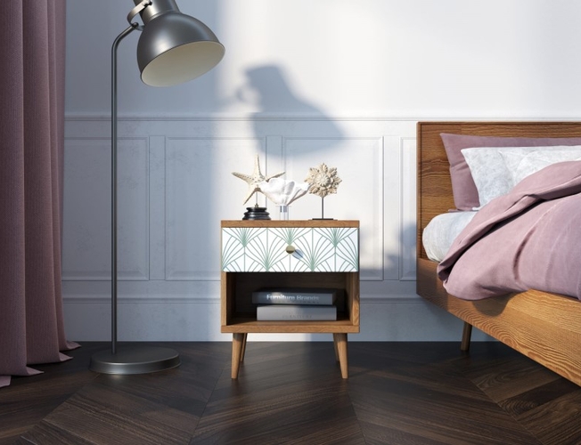 Тумбочка Berber с открытой полкой 38 принт (Арт BB33/Print_38)