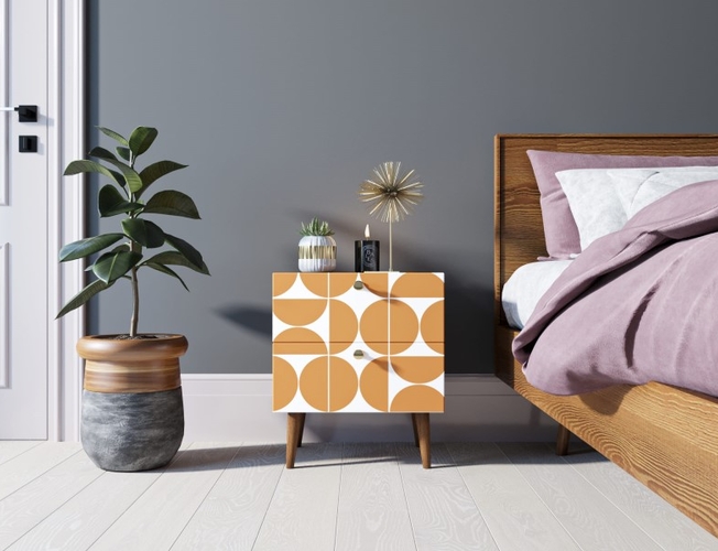 Тумбочка Berber с двумя ящиками 14 принт (Арт BB03/Print_14)