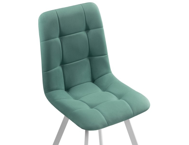 Стул на металлокаркасе Чилли белый/бирюзовый (Арт.489719)