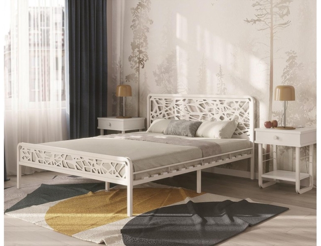 Прикроватная тумба Клео 2 белая/белая (Арт.511606)