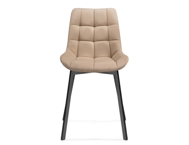 Стул на металлокаркасе Челси черный/бежевый (Арт.489739)
