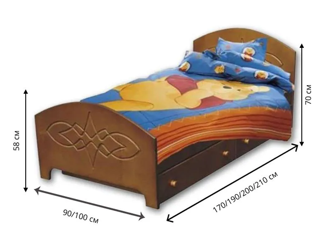 Детская кровать Велес Жанна с ящиками