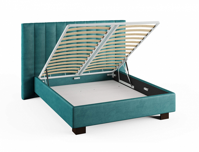 Кровать Barbara, замша изумрудный