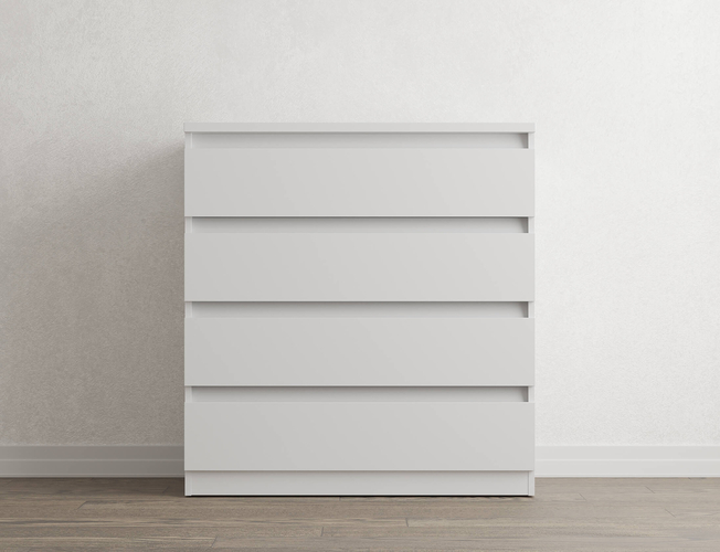 Белый комод Aksel