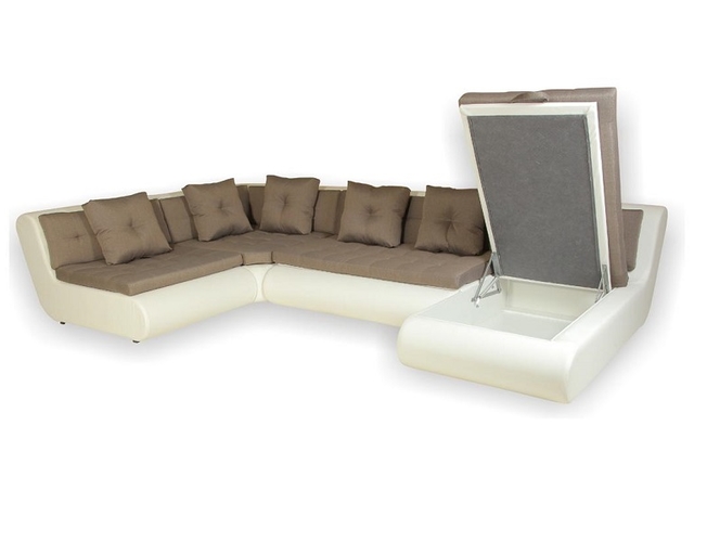 Диван модульный Кормак с пуфом и ящиком