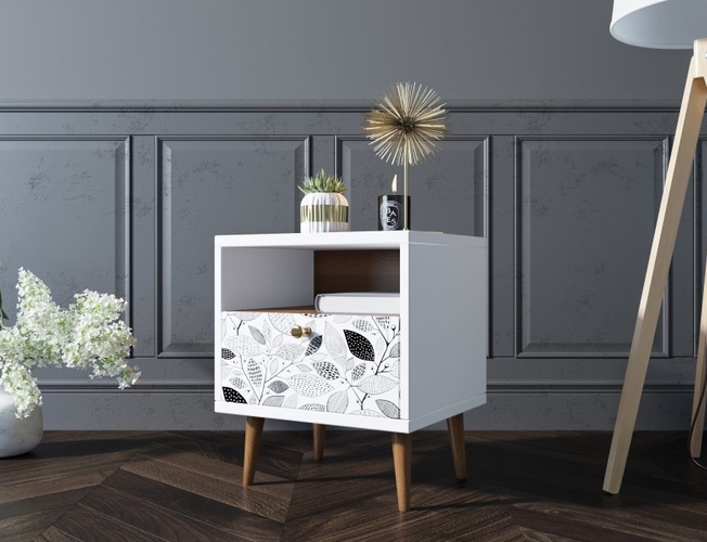 Тумбочка Berber с одним ящиком 9 принт (Арт BB06/Print_09)