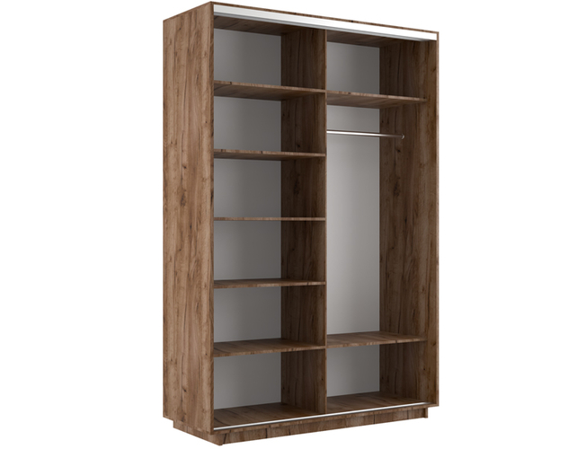 Шкаф-купе Экспресс Люкс 2-х дверный (Фото №1017 Буквы), Дуб табачный