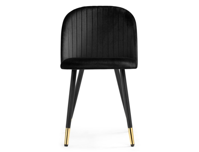 Стул на металлокаркасе Gabi black/black/gold  (Арт.15381)